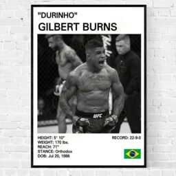 Gilbert Burns Mma Poster Durinho Brazilian Fighter Art Print - thumbnail 3