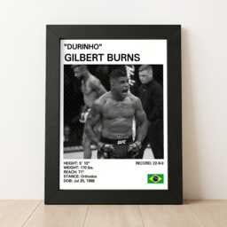 Gilbert Burns Mma Poster Durinho Brazilian Fighter Art Print - thumbnail 1