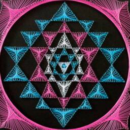 Sri Yantra String Art Sacred Geometry Meditation Wall Art Home Decor D??cor Mandala Zen 3D New Age Spiritual Gift, Yoga - thumbnail 2
