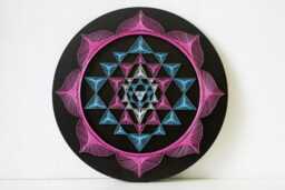 Sri Yantra String Art Sacred Geometry Meditation Wall Art Home Decor D??cor Mandala Zen 3D New Age Spiritual Gift, Yoga
