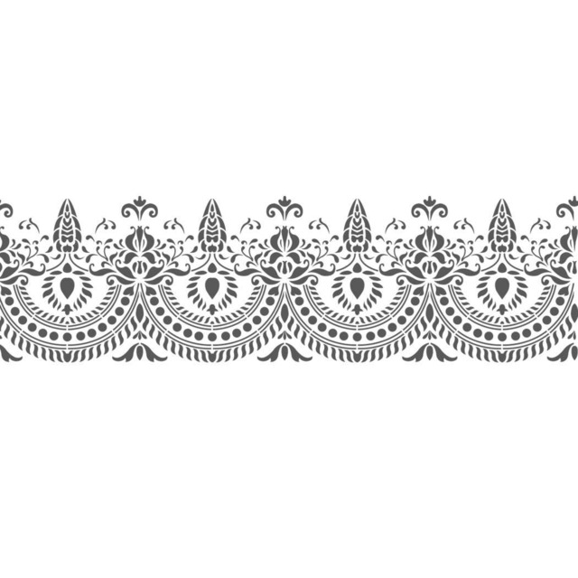 Traditional Border Stencil For Furniture & Diy Wall Decor - image 1