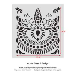 Traditional Border Stencil For Furniture & Diy Wall Decor - thumbnail 2