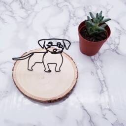 Rottweiler Wire Sculpture, Dog Memorial, Desk Decor - thumbnail 2