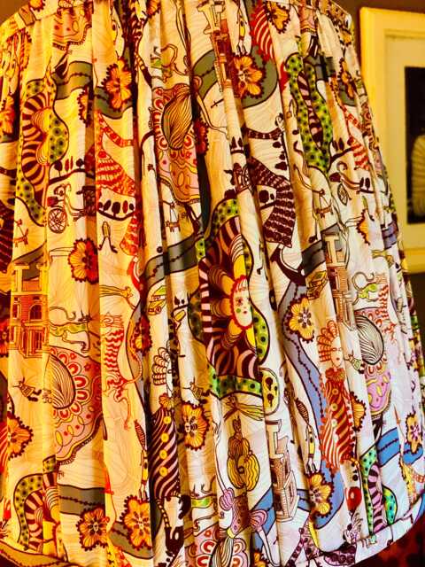 Custom Gathered Fabric Lampshade, Choose Your Own Fabric, Any Size. - Grayson Perry For Liberty Fabric Pictured - image 1