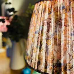 Custom Gathered Fabric Lampshade, Choose Your Own Fabric, Any Size. - Grayson Perry For Liberty Fabric Pictured - thumbnail 2