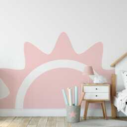 Boho Half Sun Watercolor Wall Decal Removable Fabric Nursery Decor - thumbnail 3