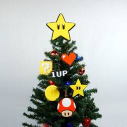 Retro Star Christmas Tree Topper Gamer Gift - thumbnail 2