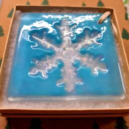 Fused Glass Snowflake Ornament Cornish Hanging Christmas Tree Decoration in Git Box Home D??cor, Bespoke, Unique & Gorgeous - thumbnail 2