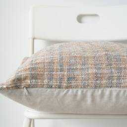 Neutral Tan Hand Woven Pillow Cover - thumbnail 3