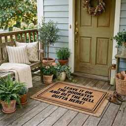 Funny Coir Doormat, Sarcastic Welcome Mat, Home Decor, Natural Fiber Entrance Rug - thumbnail 2