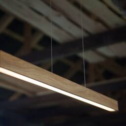 Wooden Ceiling Light Kinty Led Pendant Light Conference Room Lamp Office Wooden Hanging Adjustable Minimalist Style - thumbnail 2