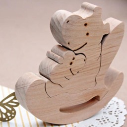 Christmas Toys, Wooden Hippo, Animals, Puzzle, Waldorf Gift, Kids Gift Toy, Montessori Toy - thumbnail 3