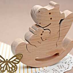 Christmas Toys, Wooden Hippo, Animals, Puzzle, Waldorf Gift, Kids Gift Toy, Montessori Toy - thumbnail 2