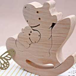 Christmas Toys, Wooden Hippo, Animals, Puzzle, Waldorf Gift, Kids Gift Toy, Montessori Toy - thumbnail 4