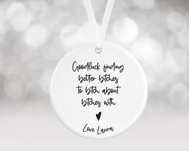 Personalised Leaving Gift - Ceramic Decoration New Job Funny Work Banter
