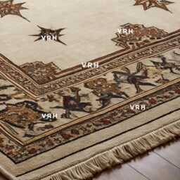 Handwoven Wool Oushak Rug, Muted Medallion Design, Vintage Style - thumbnail 3