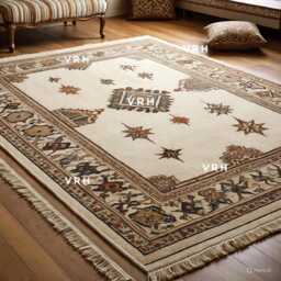 Handwoven Wool Oushak Rug, Muted Medallion Design, Vintage Style - thumbnail 4