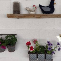 Farmhouse Decor, Upcycled Denim Chicken, Country Decoration, Small Plushie, Pockets - thumbnail 3