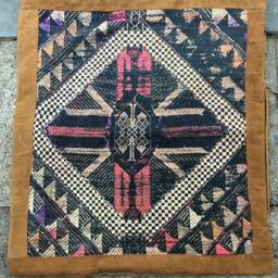Vintage Handmade Tribal White Thai Textile Silk Cotton Pillow Cover in The Centre Of Vietnam - thumbnail 2