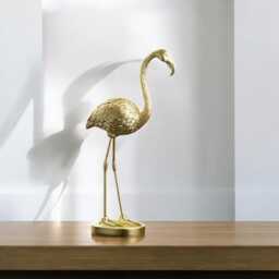 Gold Flamingo Statues - Elegant Bird Sculptures For Modern Home & Office D??cor - thumbnail 3