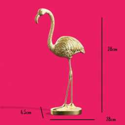 Gold Flamingo Statues - Elegant Bird Sculptures For Modern Home & Office D??cor - thumbnail 4