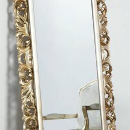 Large Classic Baroque Mirror 17Th Century Antique Italian Silver Leaf - Made in Italy Full Length Victorian Home Style Item # 8064 - thumbnail 2