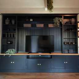 Huge 10Ft Media Wall Unit - Painted Any Farrow & Ball Colour Bespoke Tv Space Sizing Large Living Room Cabinet Cupboard - thumbnail 3