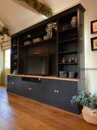Huge 10Ft Media Wall Unit - Painted Any Farrow & Ball Colour Bespoke Tv Space Sizing Large Living Room Cabinet Cupboard