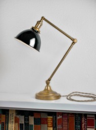 Vintage Industrial Desk Lamp - Victorian Table Task Light Steampunk Art Deco