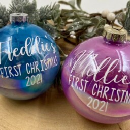 Personalized Christmas Bauble Baby's First Tree Decoration - thumbnail 3