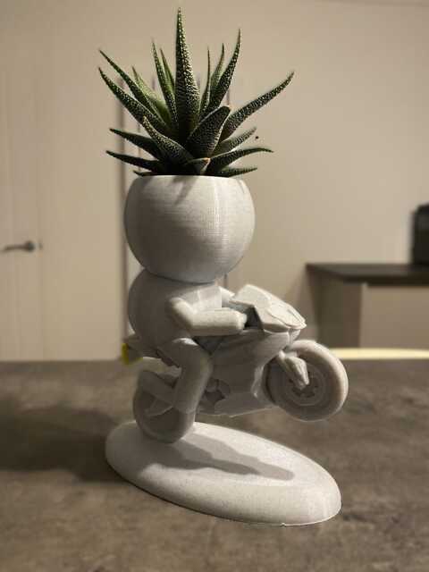 "Sports Motorcycle Gift Succulent Plant Pot Airplant Holder ""Wee Jimmy Neeeeaaarrrrnnn" - image 1