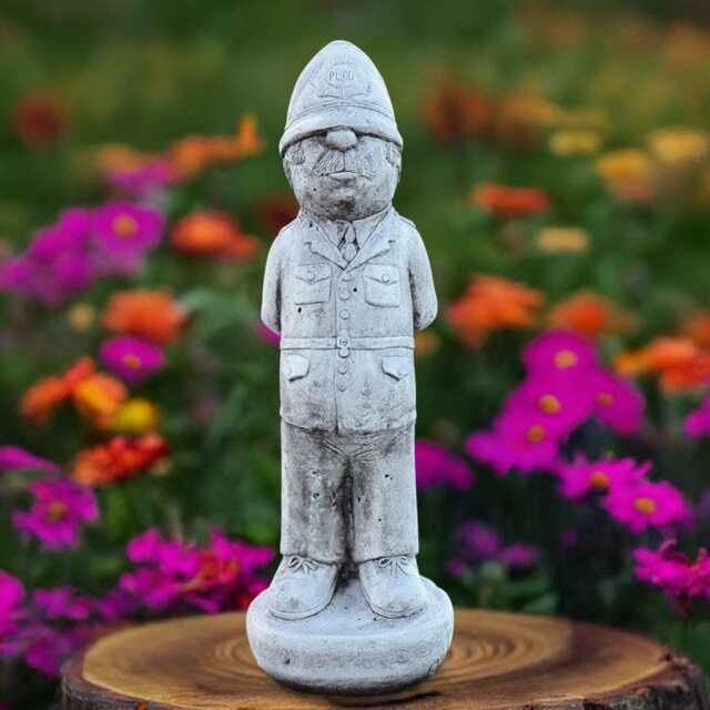 Concrete Police Officer Statue Cement Law Enforcement Figurine Stone Policeman Sculpture Outdoor Garden Decor Cop Ornament Hero Gift Idea - image 1