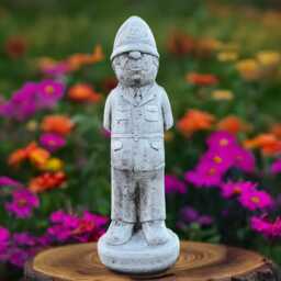 Concrete Police Officer Statue Cement Law Enforcement Figurine Stone Policeman Sculpture Outdoor Garden Decor Cop Ornament Hero Gift Idea - thumbnail 1