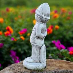 Concrete Police Officer Statue Cement Law Enforcement Figurine Stone Policeman Sculpture Outdoor Garden Decor Cop Ornament Hero Gift Idea - thumbnail 3