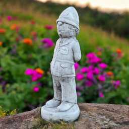 Concrete Police Officer Statue Cement Law Enforcement Figurine Stone Policeman Sculpture Outdoor Garden Decor Cop Ornament Hero Gift Idea - thumbnail 2