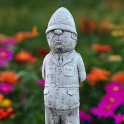 Concrete Police Officer Statue Cement Law Enforcement Figurine Stone Policeman Sculpture Outdoor Garden Decor Cop Ornament Hero Gift Idea - thumbnail 4