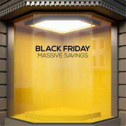Black Friday Shop Window Sticker Retail Sale Display Decoration Self Adhesive Decal - thumbnail 3