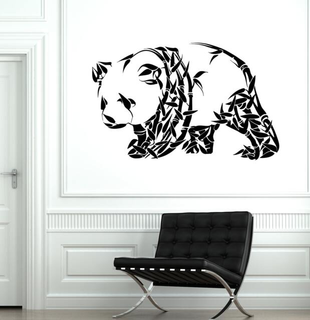 Wall Vinyl Panda Beer Animal Ornament Mural Decal 1758Dz - image 1