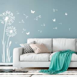 Wall Decal Dandelion Butterflies Sticker Tattoo Vinyl Decor W332 - thumbnail 2