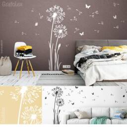 Wall Decal Dandelion Butterflies Sticker Tattoo Vinyl Decor W332 - thumbnail 3