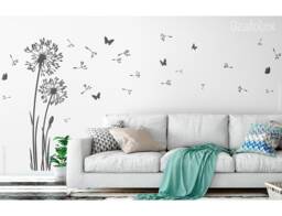 Wall Decal Dandelion Butterflies Sticker Tattoo Vinyl Decor W332 - thumbnail 1