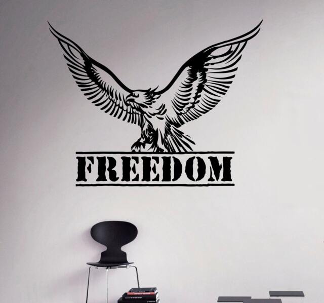 Bird Eagle Wall Vinyl Decal Freedom Sticker Inspirational Home Interior Kids Children Room Decor Removable Stickers 3(Brs - image 1
