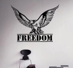 Bird Eagle Wall Vinyl Decal Freedom Sticker Inspirational Home Interior Kids Children Room Decor Removable Stickers 3(Brs - thumbnail 1