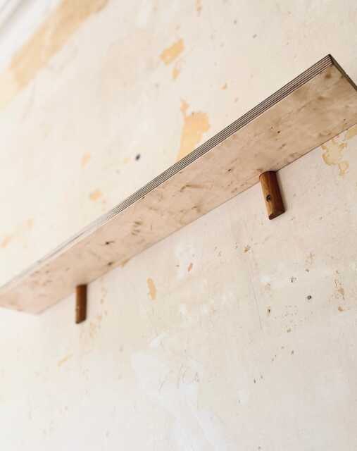 Modernist Shelf in Birch & Oak - Light Wood Modern Bookshelf Clean Contemporary Floating Minimal Plywood Wooden Wall - image 1