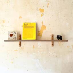 Modernist Shelf in Birch & Oak - Light Wood Modern Bookshelf Clean Contemporary Floating Minimal Plywood Wooden Wall - thumbnail 3