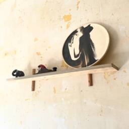 Modernist Shelf in Birch & Oak - Light Wood Modern Bookshelf Clean Contemporary Floating Minimal Plywood Wooden Wall - thumbnail 2