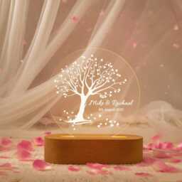 Tree Of Love Couples Night Light, Gift For Couples, Wedding Gift, Unique Anniversary Light The Couple, Parents - thumbnail 3