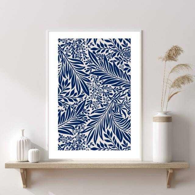 Floral Wall Print, William Morris Inspired Decor, Modern New Home Gift, Art Poster - image 1