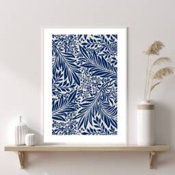 Floral Wall Print, William Morris Inspired Decor, Modern New Home Gift, Art Poster - thumbnail 1