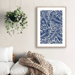 Floral Wall Print, William Morris Inspired Decor, Modern New Home Gift, Art Poster - thumbnail 2